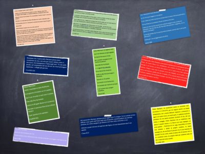 collage di frasi degli alunni